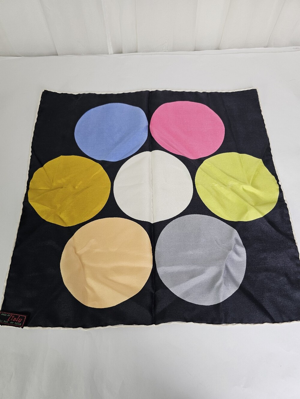 Bundle Of 9 Colorful Mixed Silk Scarves Handkerchiefs - Picture 3 of 16